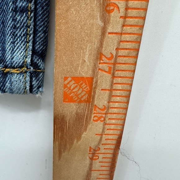 Y2K NWT TRIARCHY MOM highrise button relaxed tapered trendy stylish blue jean 27 - Picture 11 of 12